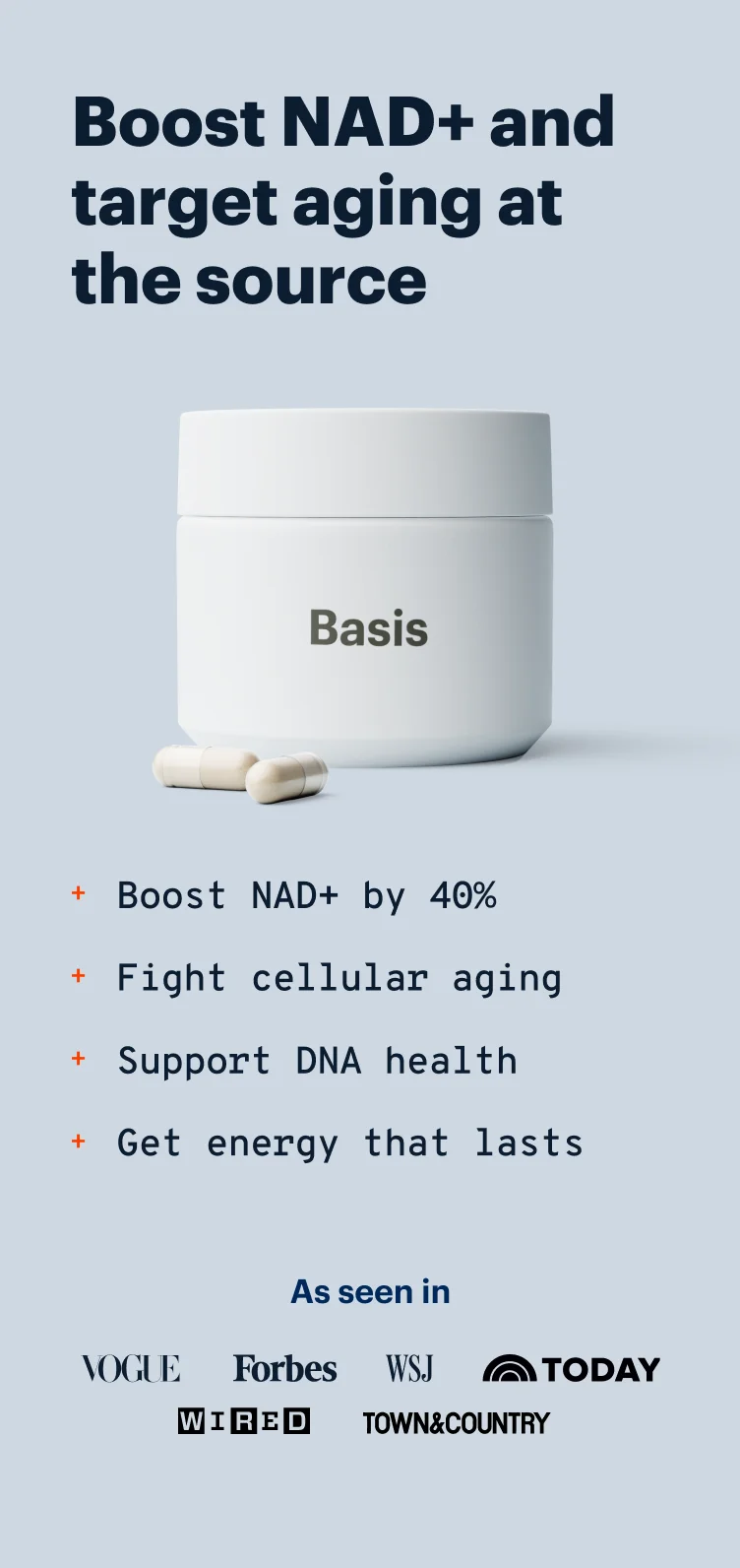 Boost NAD+ and target aging at the source