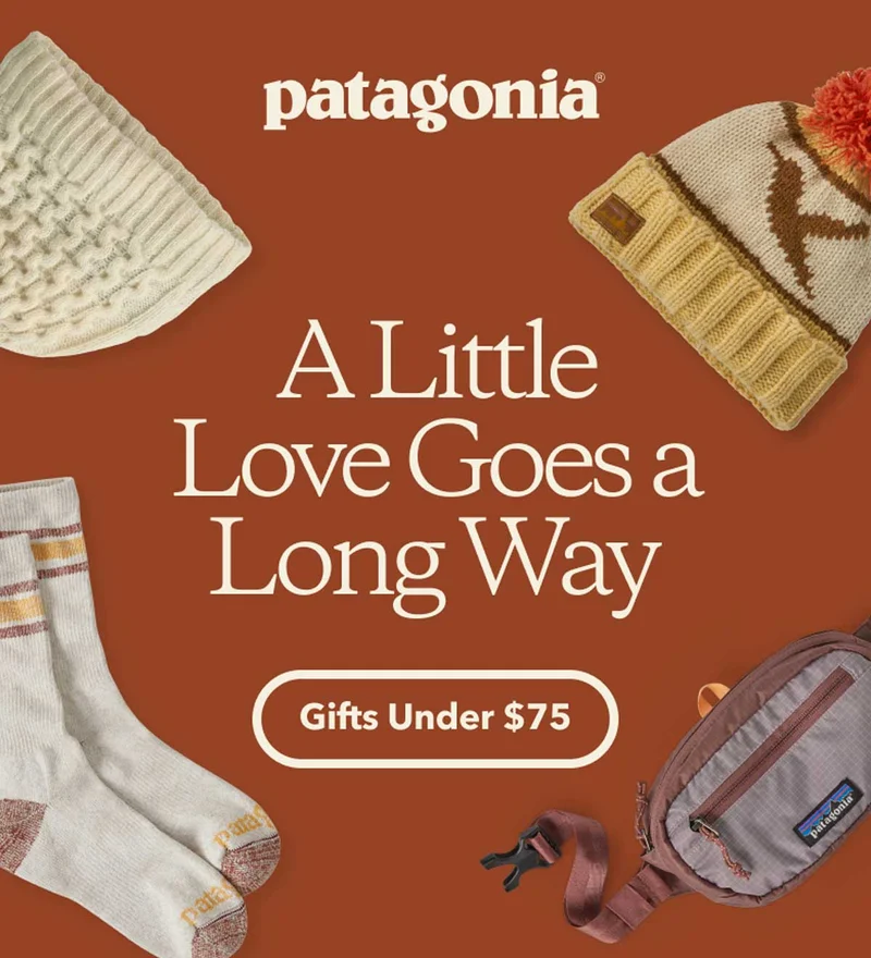 Patagonia. A Little Love Goes a Long Way. Gift Under $75