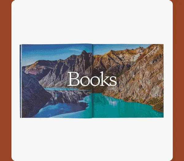 GIF of 3 spreads from 3 different books