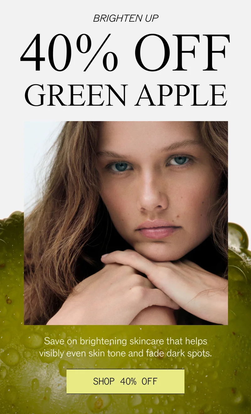 40% off green apple