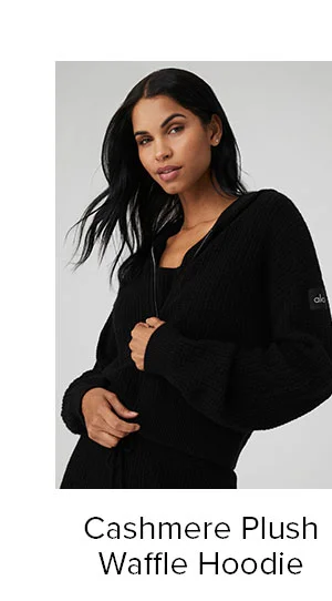 CASHMERE PLUSH WAFFLE HOODIE