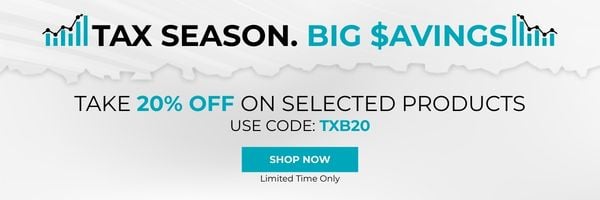 Tax Season. Big Savings. Take 20% Off on selected products Use code: discount code Limited Time Only Shop Now