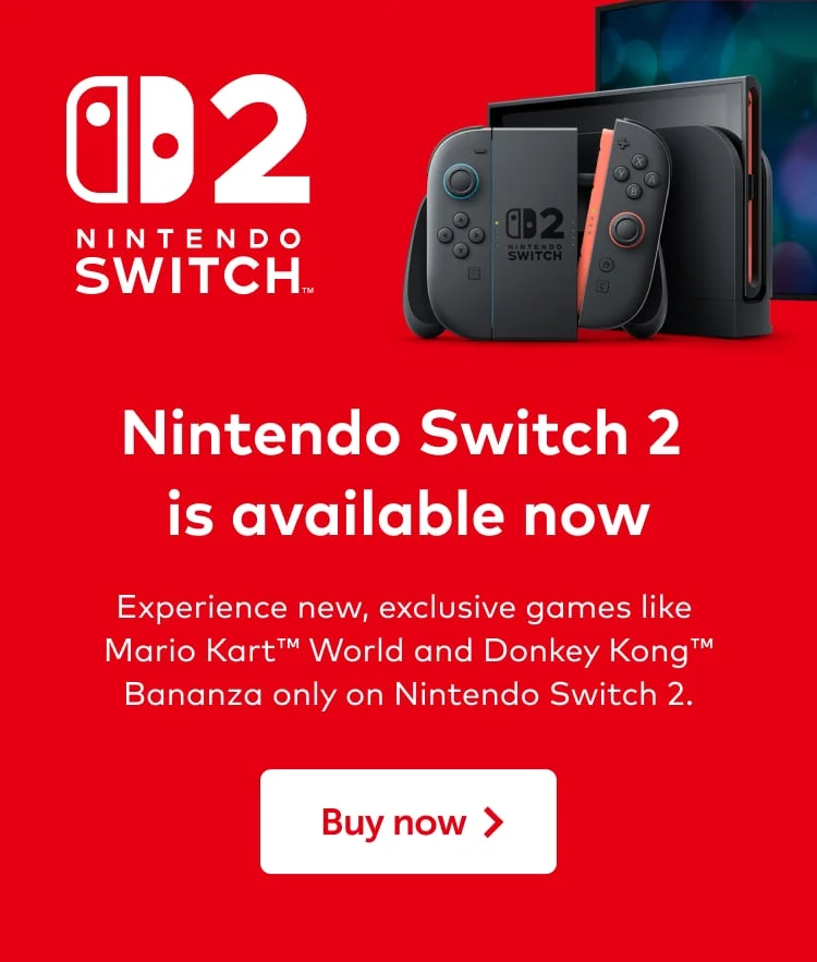 Nintendo Switch 2 is available now. Experience new, exclusive games like Mario Kart World and Donkey Kong Bananza only on Nintendo Switch 2. Buy now.