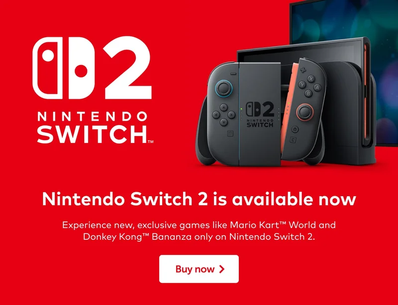 Nintendo Switch 2 is available now. Experience new, exclusive games like Mario Kart World and Donkey Kong Bananza only on Nintendo Switch 2. Buy now.