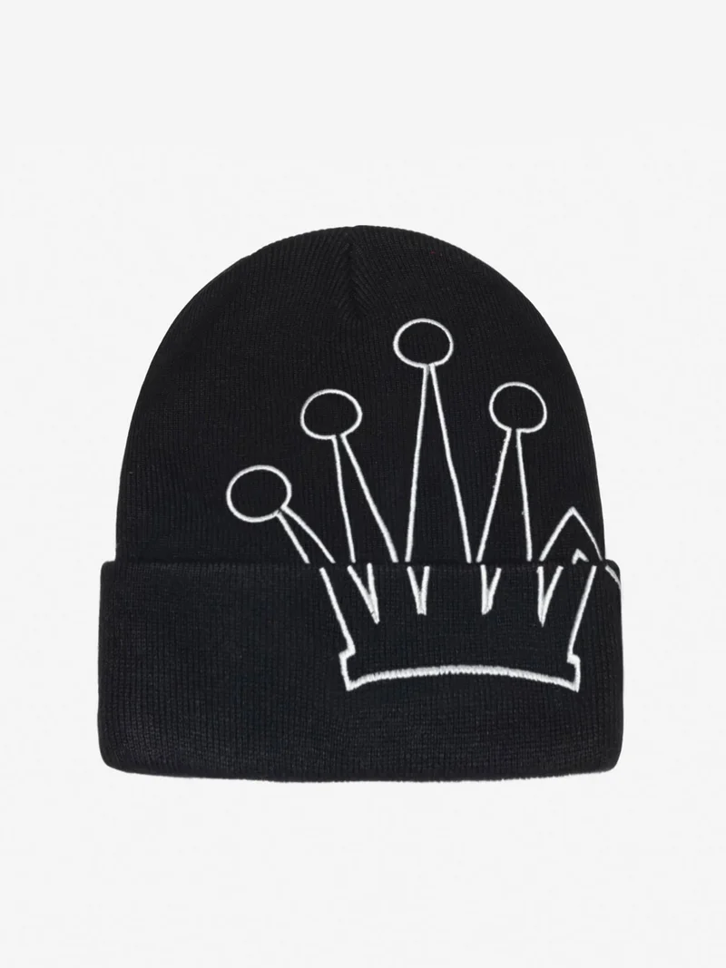 Image of Stussy Cuff Beanie Crown - Black