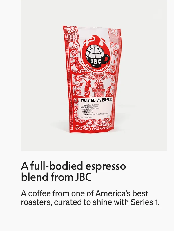 A full-bodied espresso blend from JBC