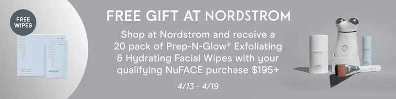 Free Gift at Nordstrom - Shop at Nordstrom and receive a 20 pack of Prep-N-Glow facial towelettes with your qualifying NuFACE purchase $195+