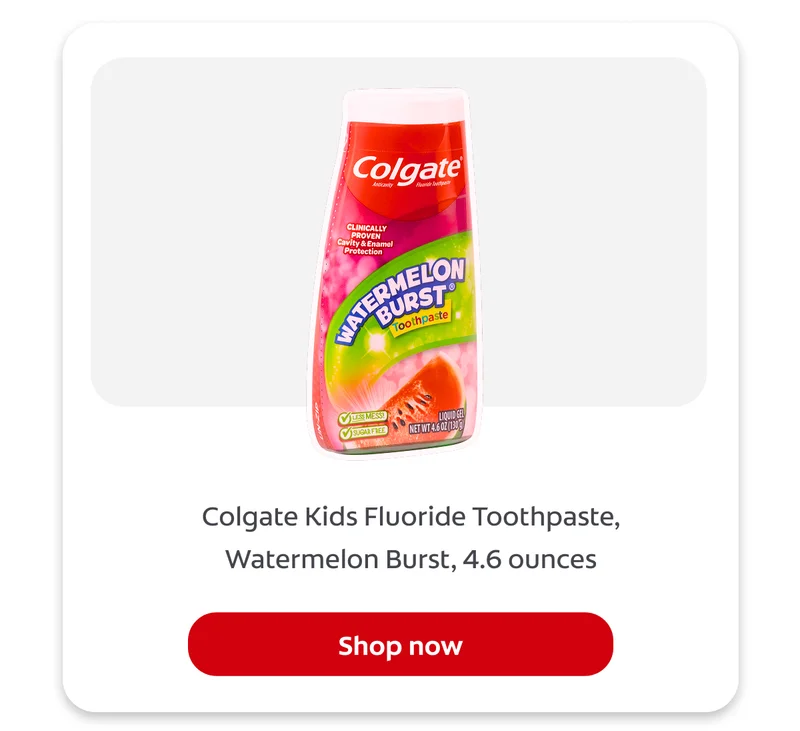Colgate Kids Fluoride Toothpaste, Watermelon Burst, 4.6 ounces