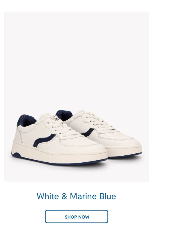 White / Marine Blue