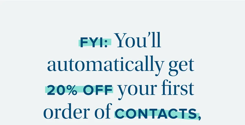 20% off your first contacts order