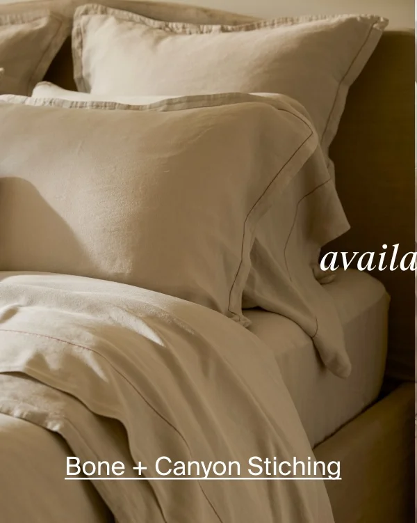 Heirloom Tencel Linen Bedding in Bone
