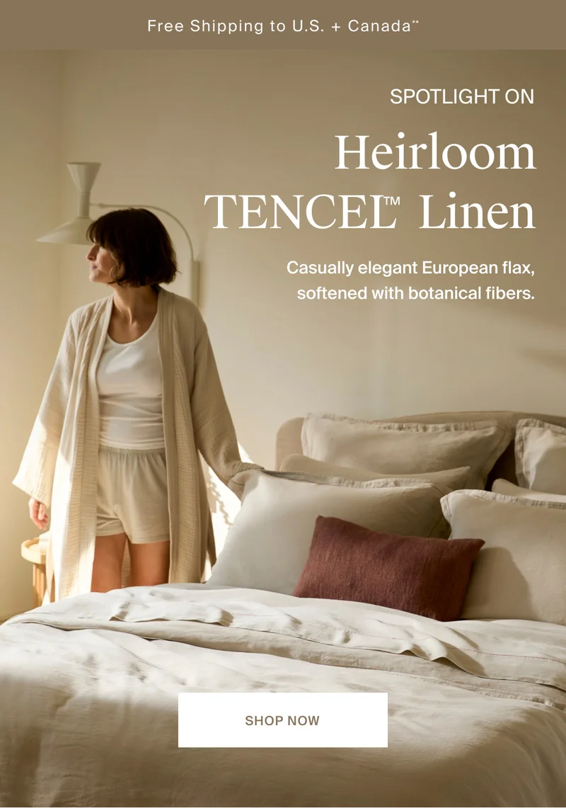 Spotlight On Heirloom Tencel Linen | Shop Now
