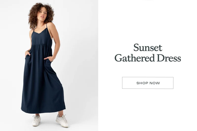 Sunset Gathered Dress - Shop Now