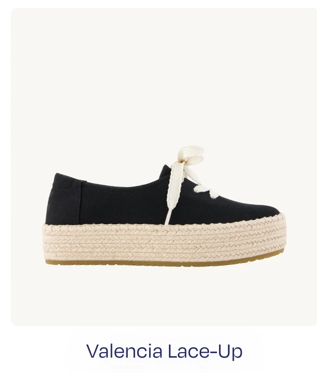 Valencia Lace-Up Platform Espadrille