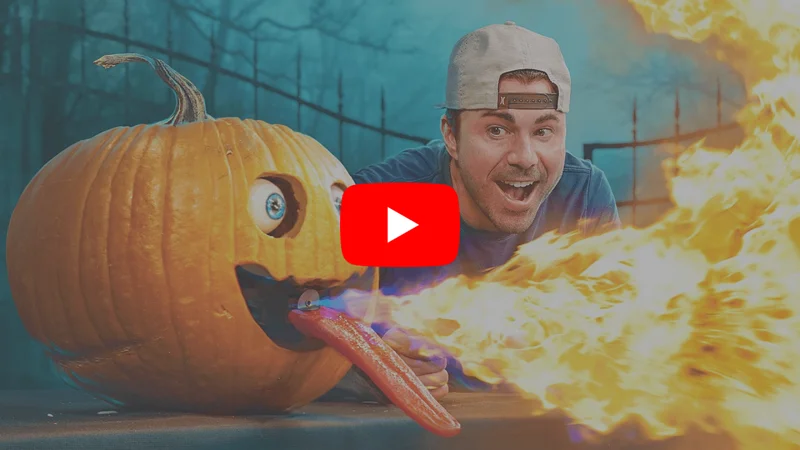 Pumpkin carving with CrunchLabs engineers and Mark Rober