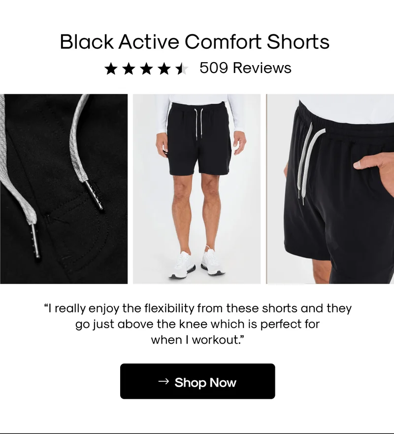 Black Active Comfort Shorts