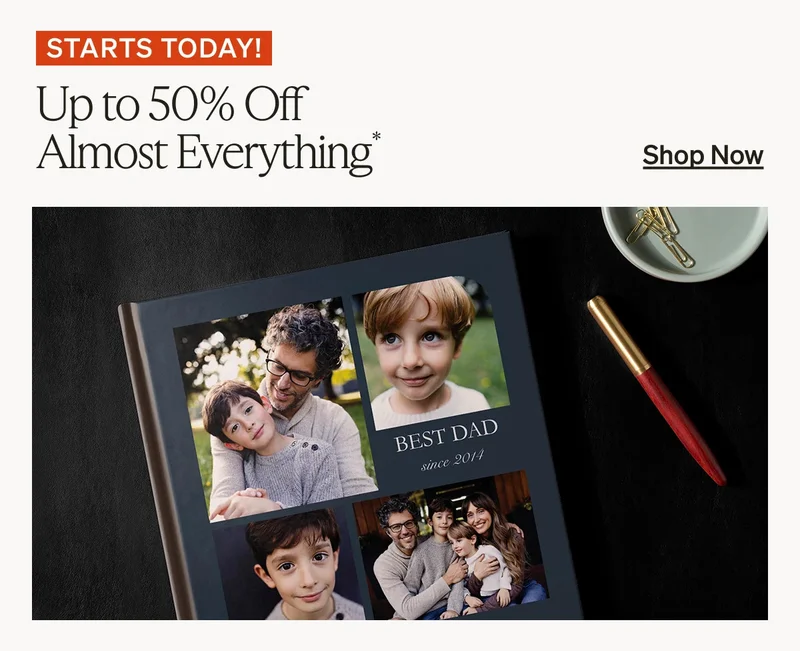 Up to 50% off almost everything!