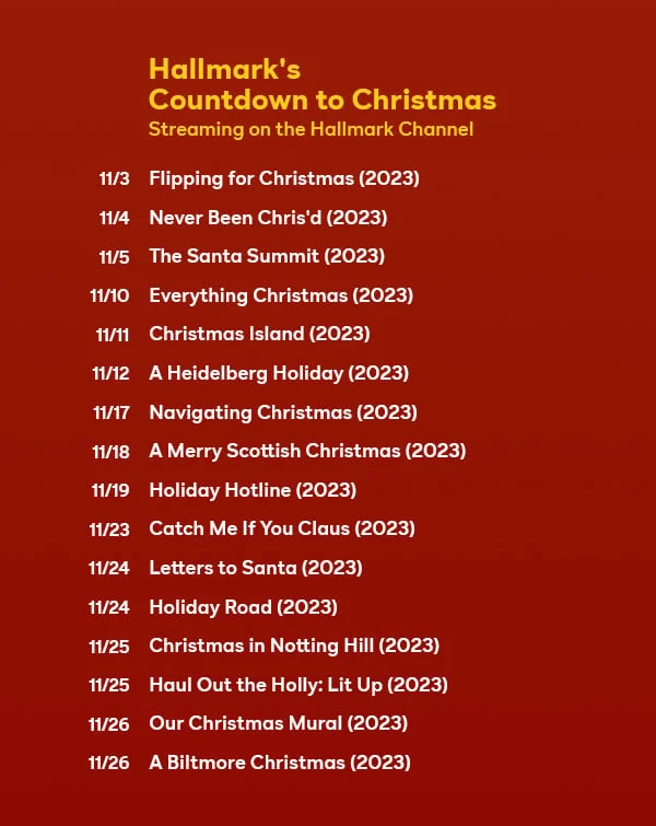 Hallmark's Countdown to Christmas