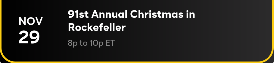 91st Annual Christmas in Rockefeller
