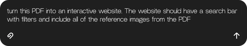 turn this PDF into an interactive website. The website should have a search bar with filters and include all of the reference images from the PDF
