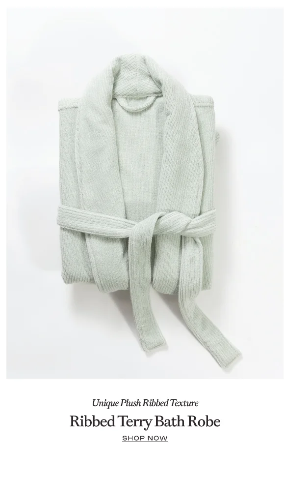 Ribbed Terry Bath Robe