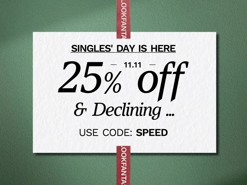Sngles day is here 25 percent off declining