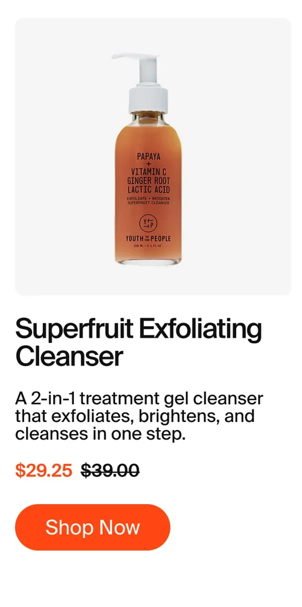 Superfruit Exfoliating cleanser