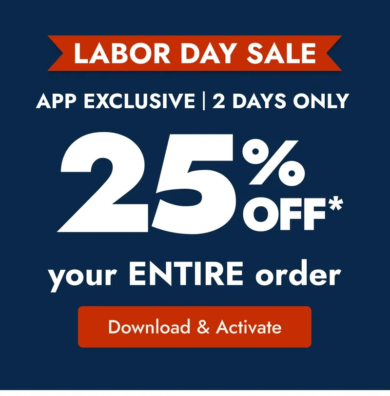 25% off entire order in app