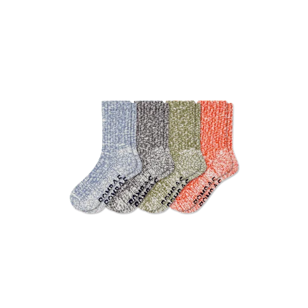 Women's Chunky Ragg Half Calf Sock 4-Pack