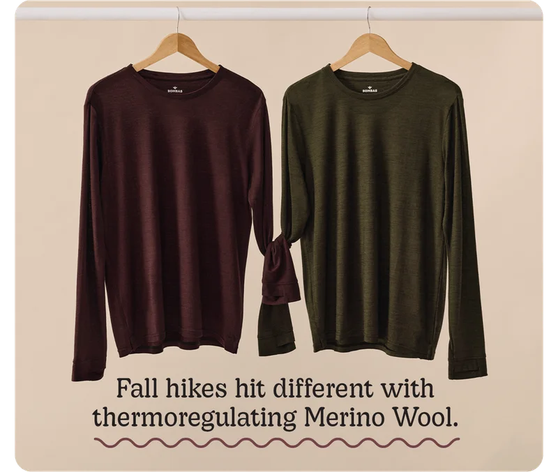 Fall hikes hit different with thermoregulating Merino Wool.