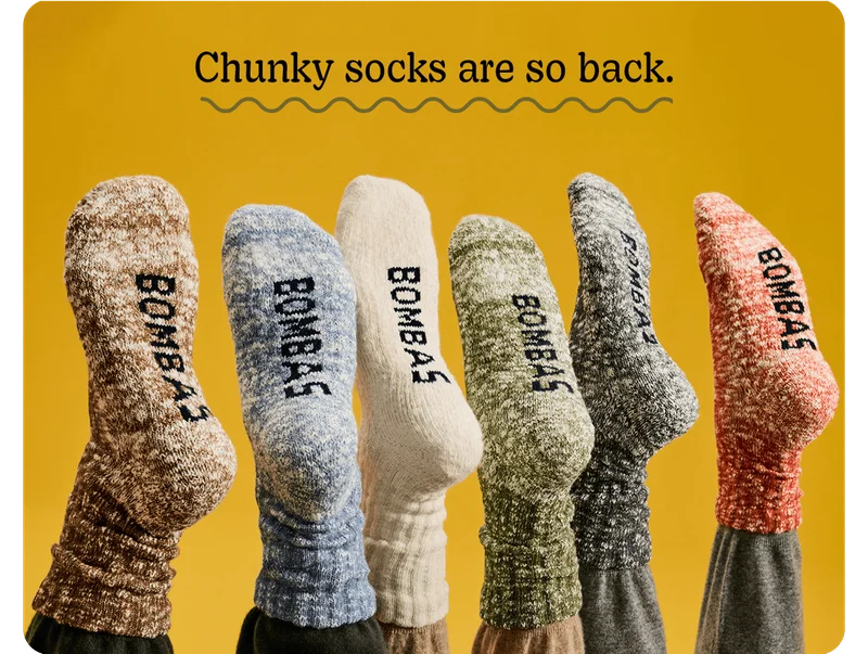 Chunky socks are so back.