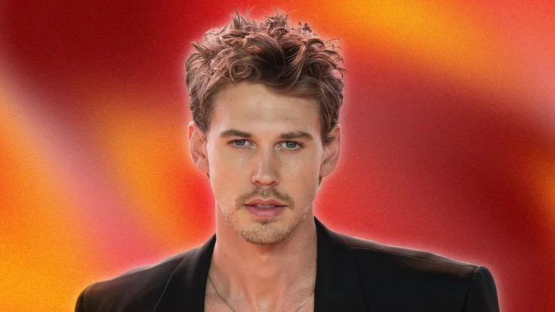 Image may contain: Austin Butler, Face, Head, Person, Photography, Portrait, Body Part, Neck, Accessories, and Jewelry