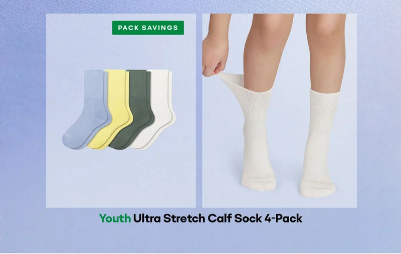PACK SAVINGS Youth Ultra Stretch Calf Sock 4-Pack