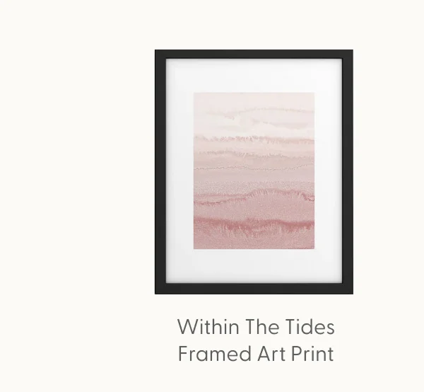 WITHIN THE TIDES - BALLERINA BLUSH Framed Art Print