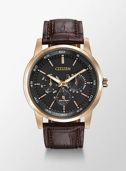 Corso Rose Gold Case Leather Strap BU2013-08E