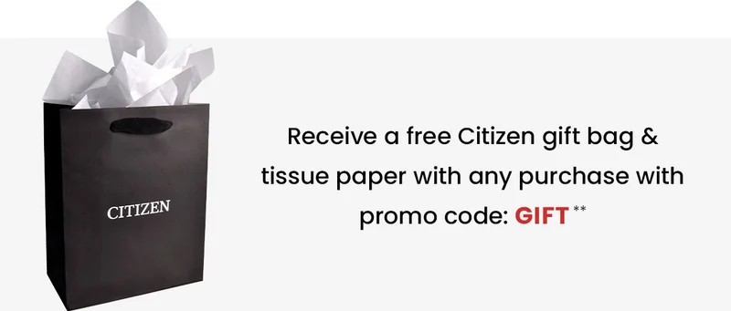 Free Citizen Gift Wrap with any watch purchase with promo code: discount code**