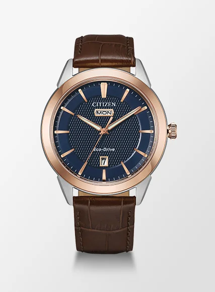 Rolan Blue Dial Leather Strap AW0096-06L