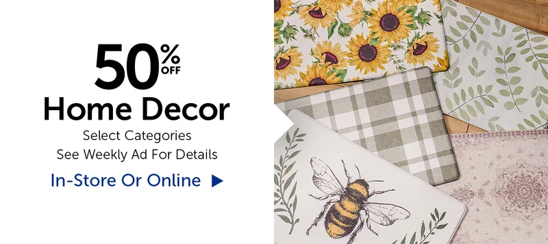 50% Off Home Decor - Select Categories