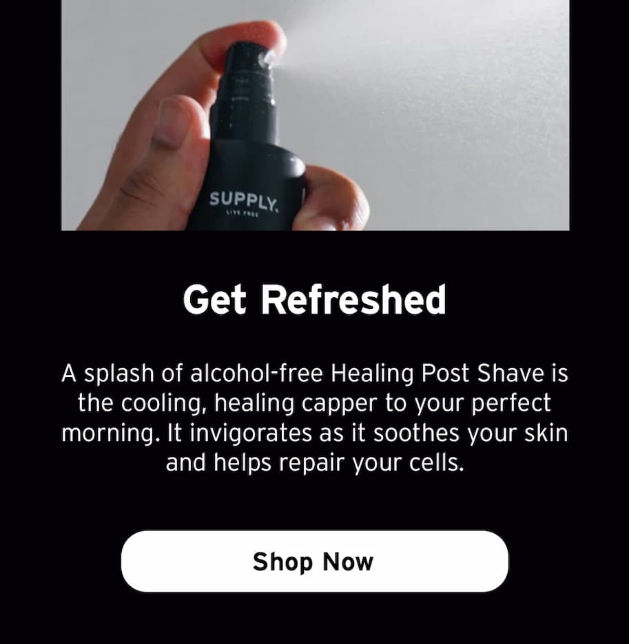 Get refreshed - healing post shave