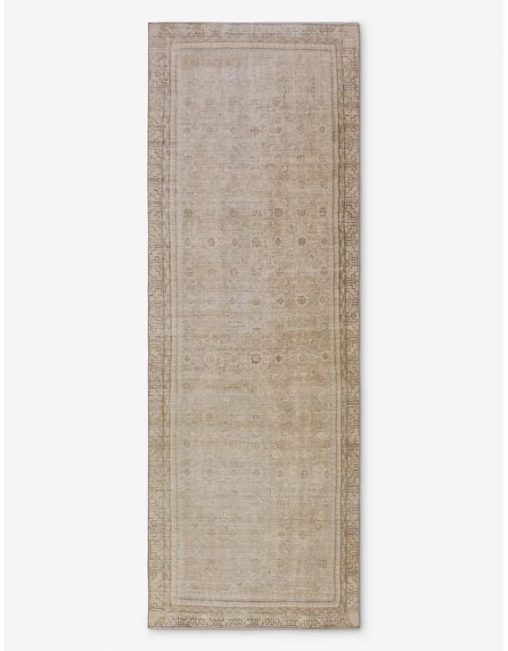 Vintage Turkish Hand-Knotted Wool Runner Rug No. 258, 3'4" x 9'5"
