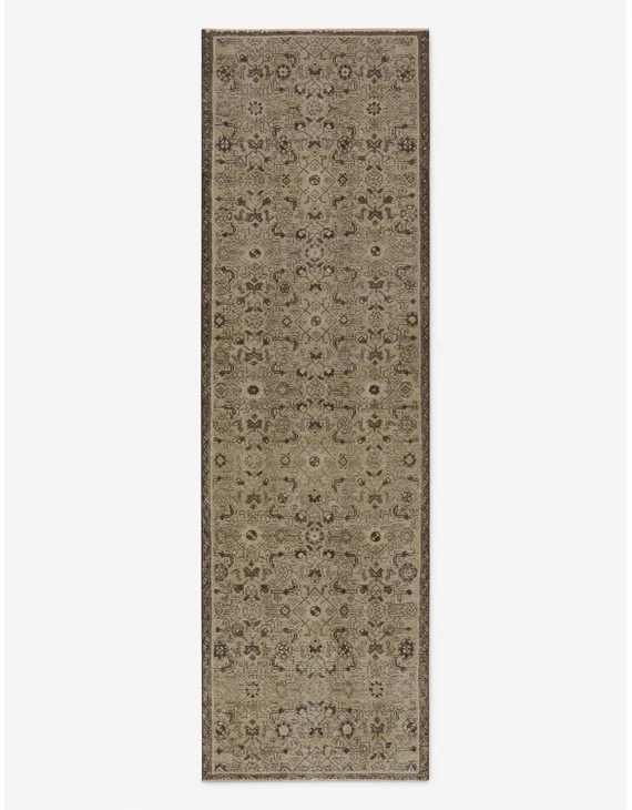 Vintage Turkish Hand-Knotted Wool Runner Rug No. 266, 2'8" x 8'8"