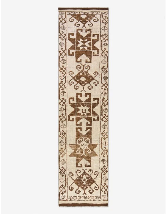 Vintage Turkish Hand-Knotted Wool Runner Rug No. 250, 2'8" x 10'7"
