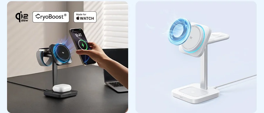 ESR CryoBoost 3-in-1 Magnetic Charging Station (25W)