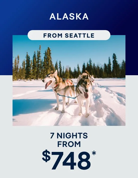 Alaska From Seattle – 7 Nights – Click to View Cruises & Book Now