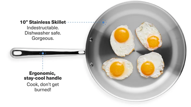 Misen 10" stainless skillet