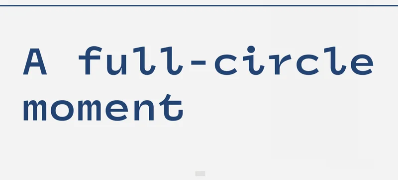 A full Circle moment