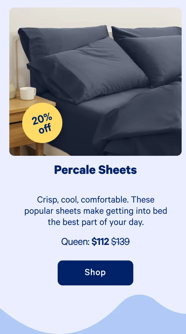 Percale Sheets >> Shop >>