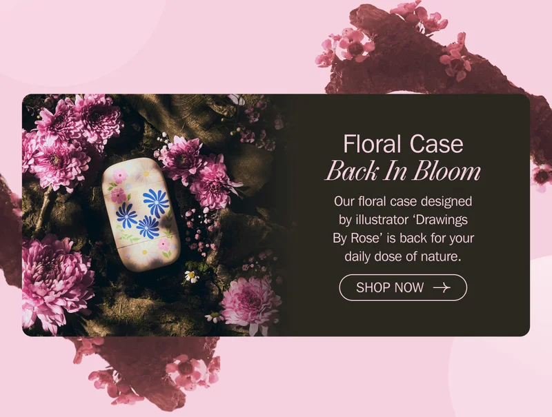 Floral Case Back In Bloom - Our floral case designed by illustrator ‘Drawings By Rose’ is back for your daily dose of nature. | SHOP NOW