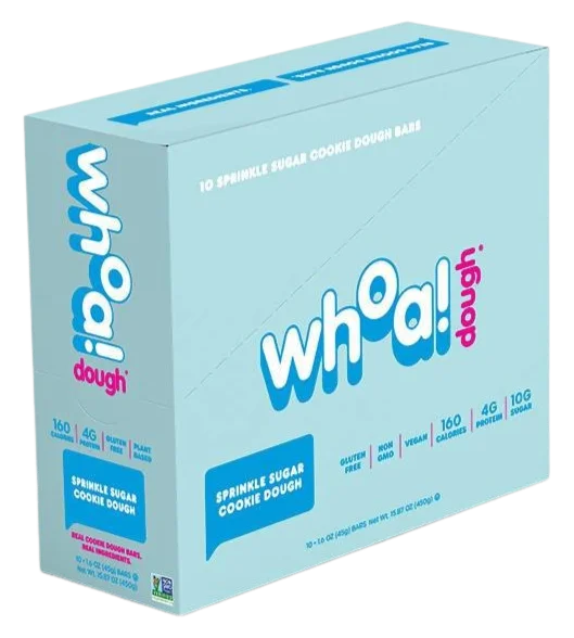 Image of Whoa Dough Sprinkle Sugar Cookie Dough Bar (10 Pack)