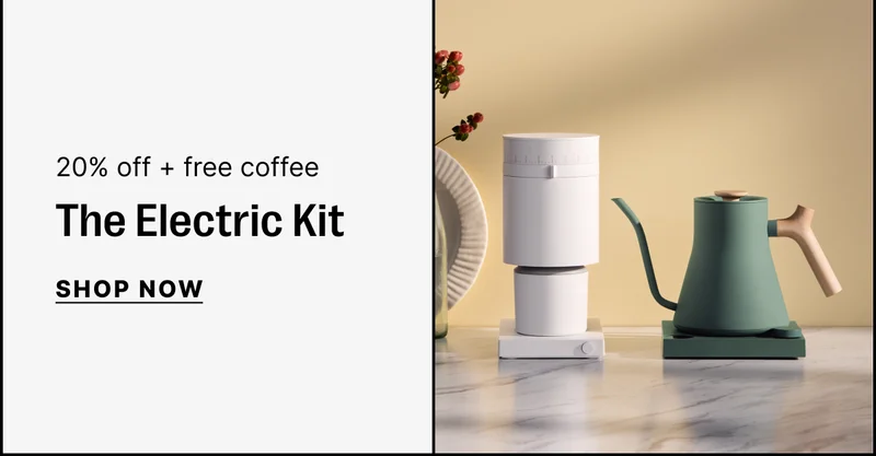 20% off + free coffee: the electric kit